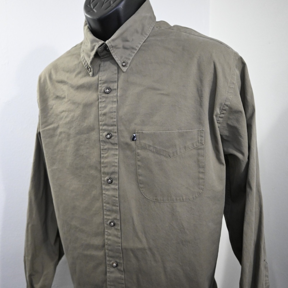 Brooks Brothers Dress‎ Shirt Green Long Sleeve Button Up Mens Size Large